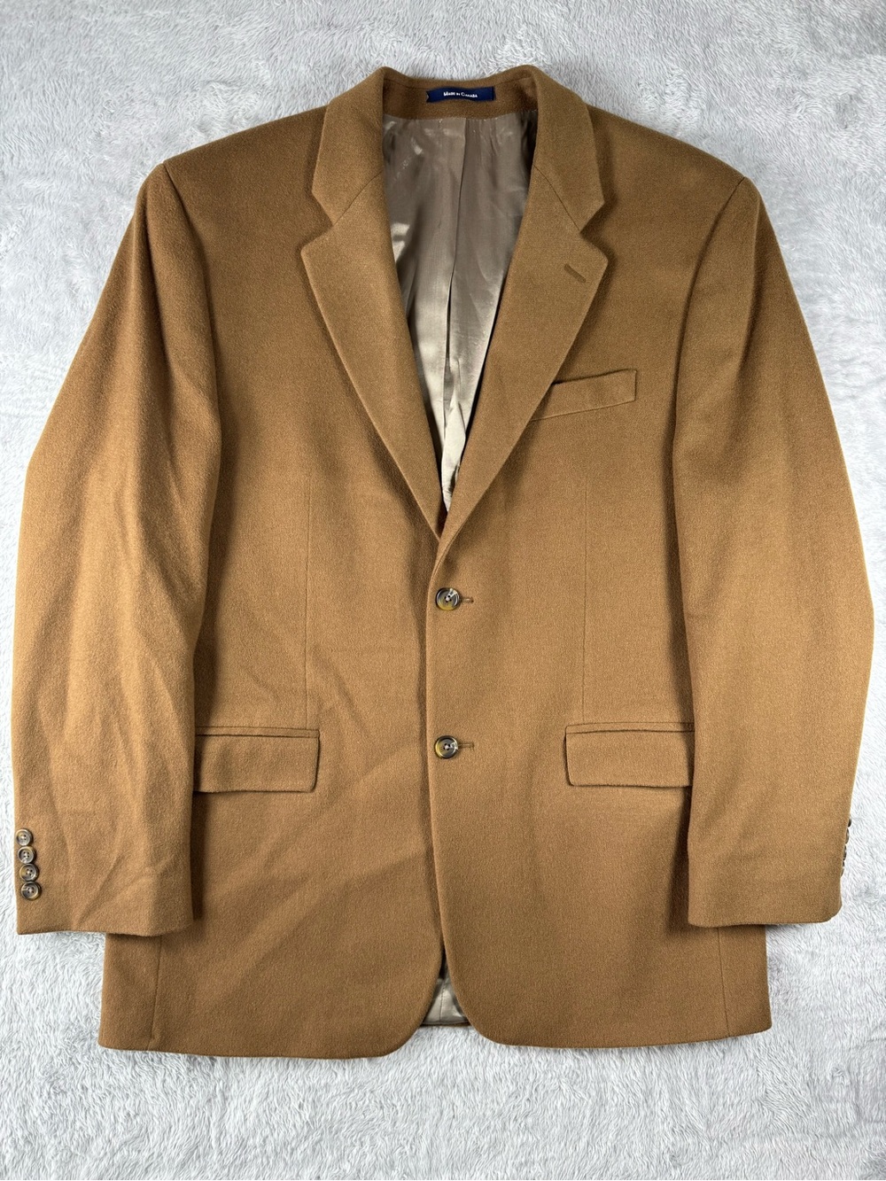 Ralph Lauren 100% Cashmere Camel Brown Blazer Sport Coat 42L